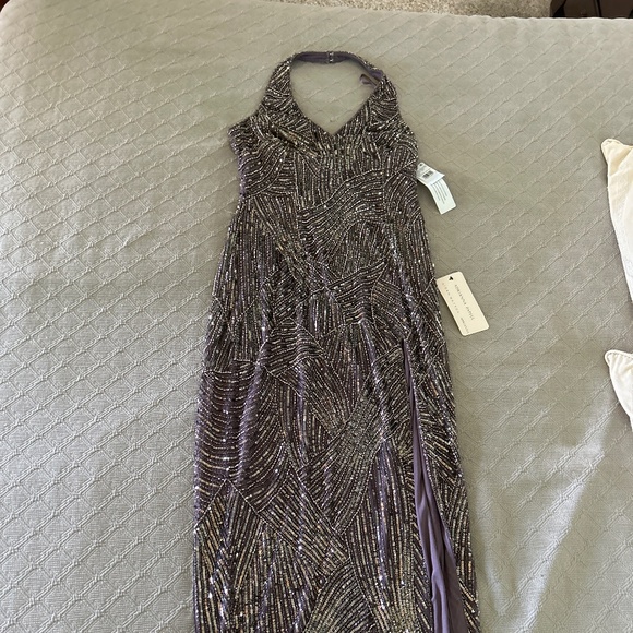 Adrianna Papell Dresses & Skirts - Beaded Halter Column Gown